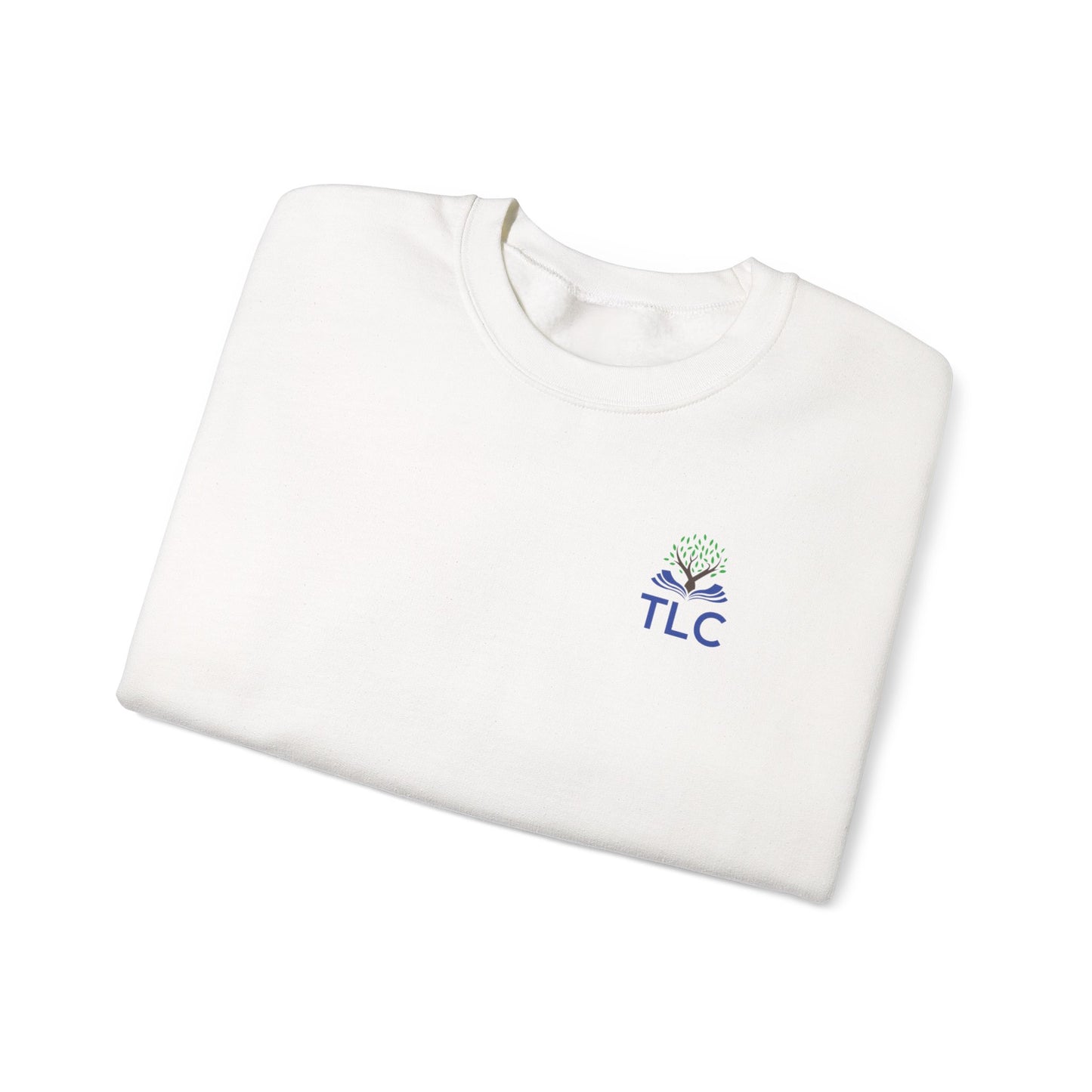 White shirt with 'TLC' logo on a white background